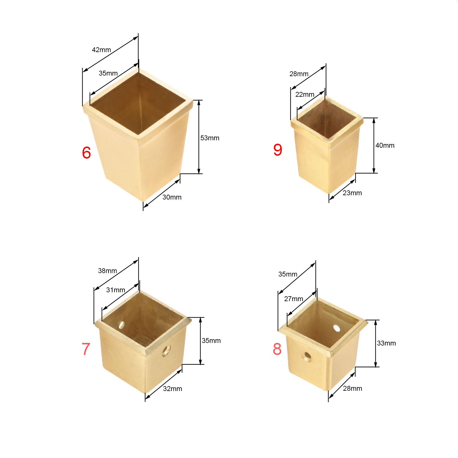 Raccord de Meuble en Laiton Doré et Cuivre pour Canapé et Chaise, Capuchon de Pointe pour Pied de Fa