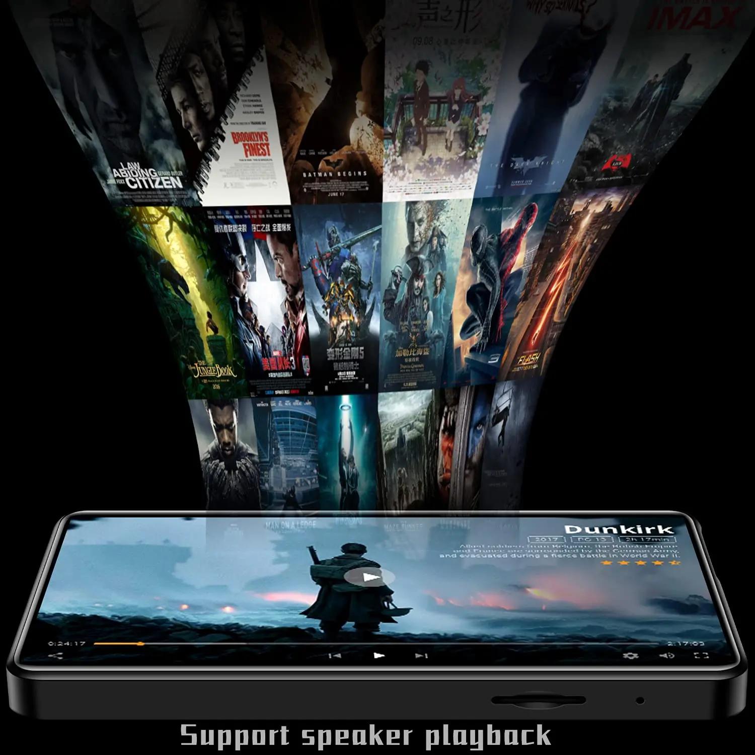 Yophoon 4 pouces X20-New UI MP4 lecteur de musique écran tactile 16GB BT 5.0 avec haut-parleur 1080P
