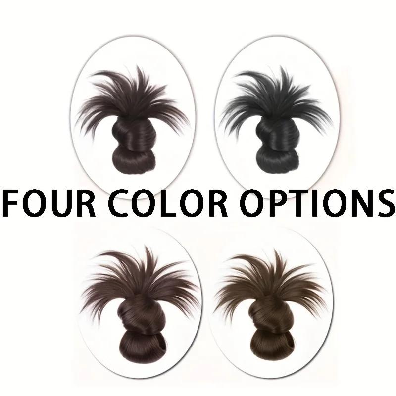 Chignon synthétique élégant à demi-cravate de 8 pouces, avec pince à griffes, perruque en plumes de 