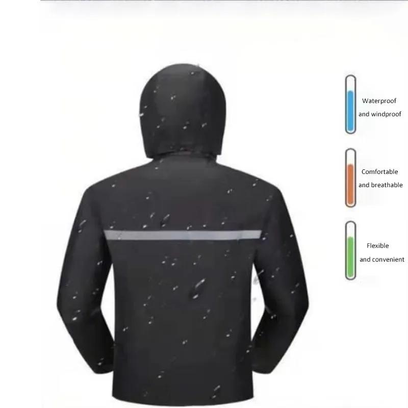 Combinaison imperméable et pantalon de pluie pour vélo, moto, équitation, réfléchissant, corps compl