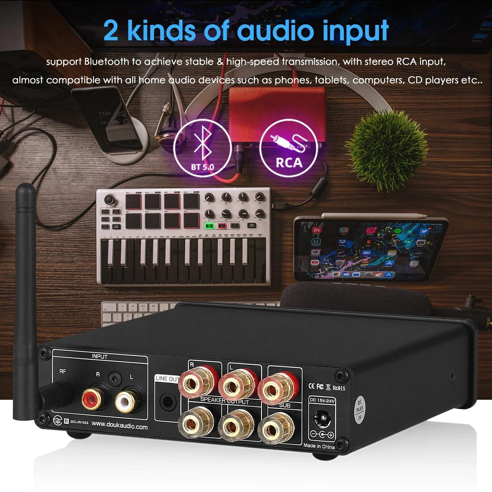 Nobsound NS-14G 2.1 canaux HiFi Bluetooth TPA3116 amplificateur numérique AUX caisson de basses de b