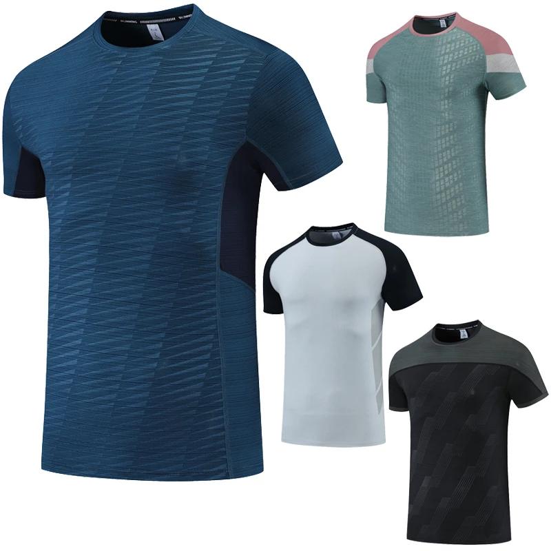 T-shirt de sport à manches courtes pour hommes, à la mode, pour musculation, Fitness, entraînement,