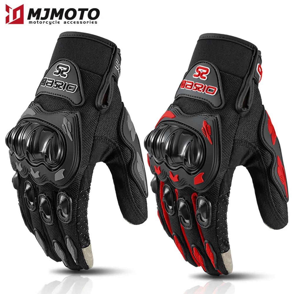 Gants de Moto Respirants à Doigts Complets, Résistants à l'Usure, pour Course de Motocross, Écran Ta
