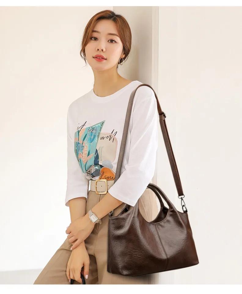 Sac à bandoulière et sac messager pour femme d'âge mûr 2026, petit sac fourre-tout en cuir PU souple