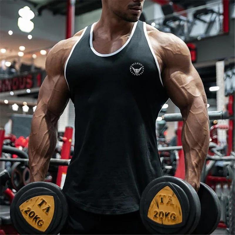 Gym musculation sport T-shirt entraînement Muscle gilet Fitness coton respirant sans manches T-shirt