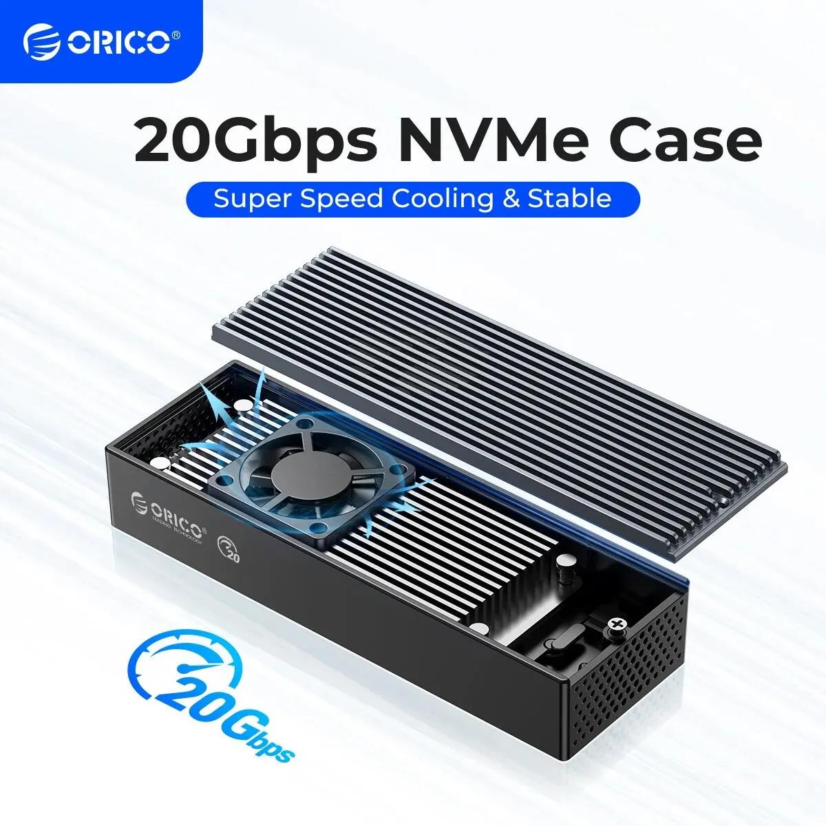 Boîtier SSD ORICO M.2 NVME avec ventilateur de refroidissement intégré type-c M2 boîtier SSD NVME 20