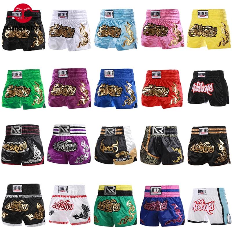 Short Muay Thai 2025 short de boxe thaïlandais femmes hommes enfant broderie Kickboxing pantalon d'e