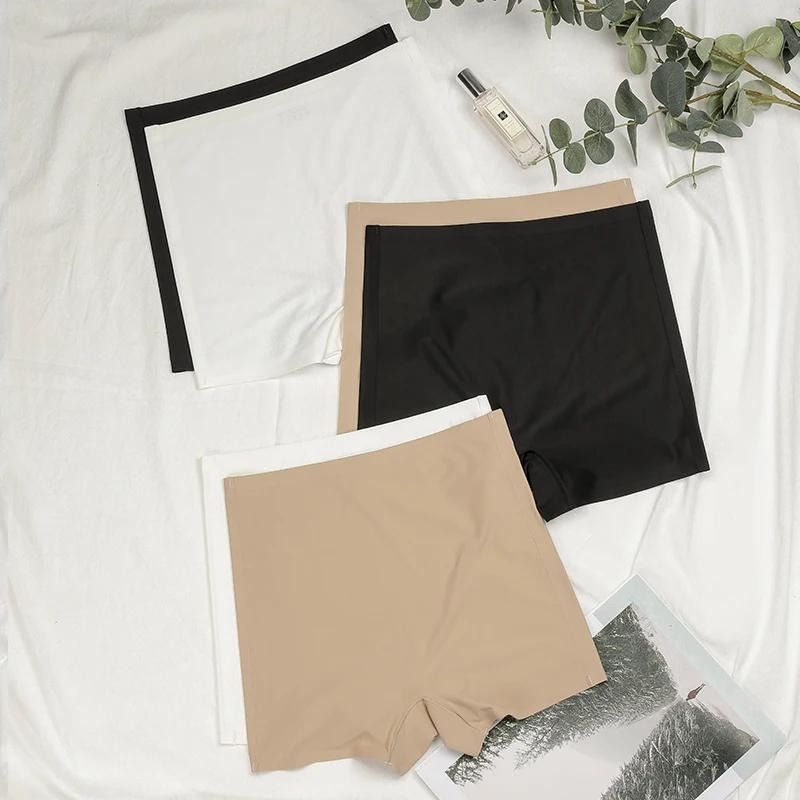 Offre spéciale dames entraînement sans couture glace soie solide Biker Shorts Boxer court Leggings s