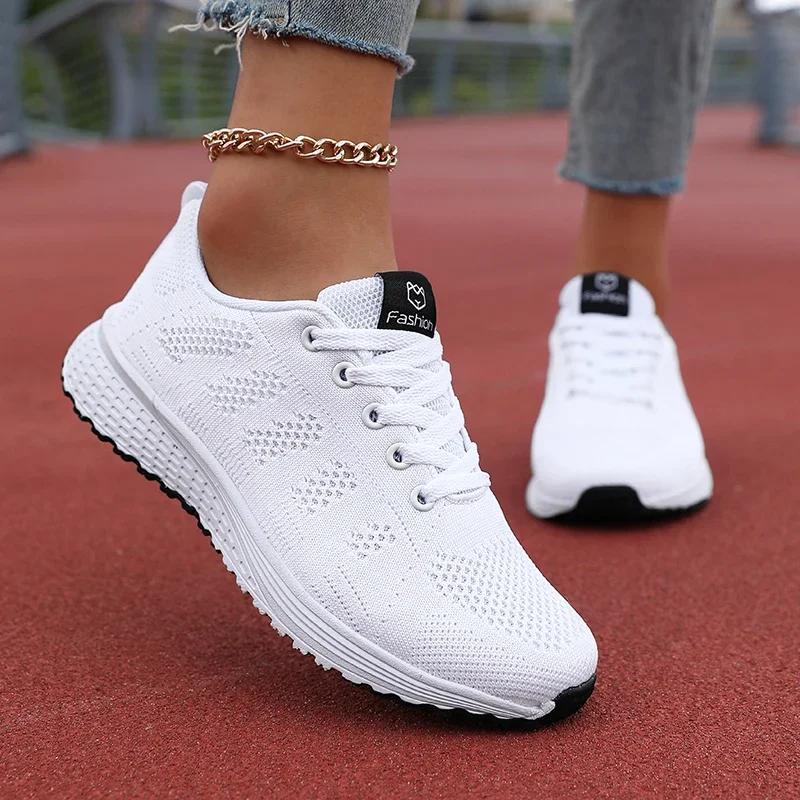 Chaussures de course femmes baskets respirantes luxe - Sport mode été léger basket-ball tennis