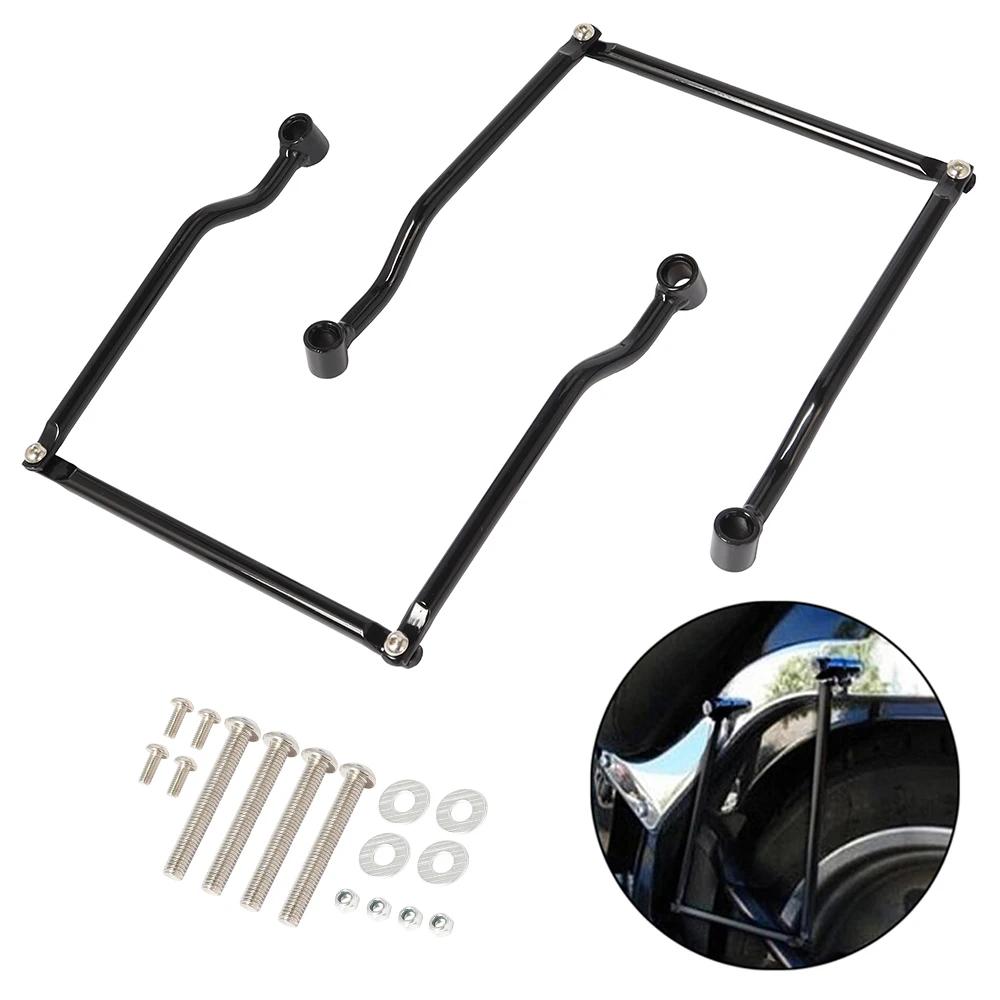 Sac de selle universel noir pour moto Kawasaki, Honda, Yamaha, Suzuki, Harley, barres de Support, Su