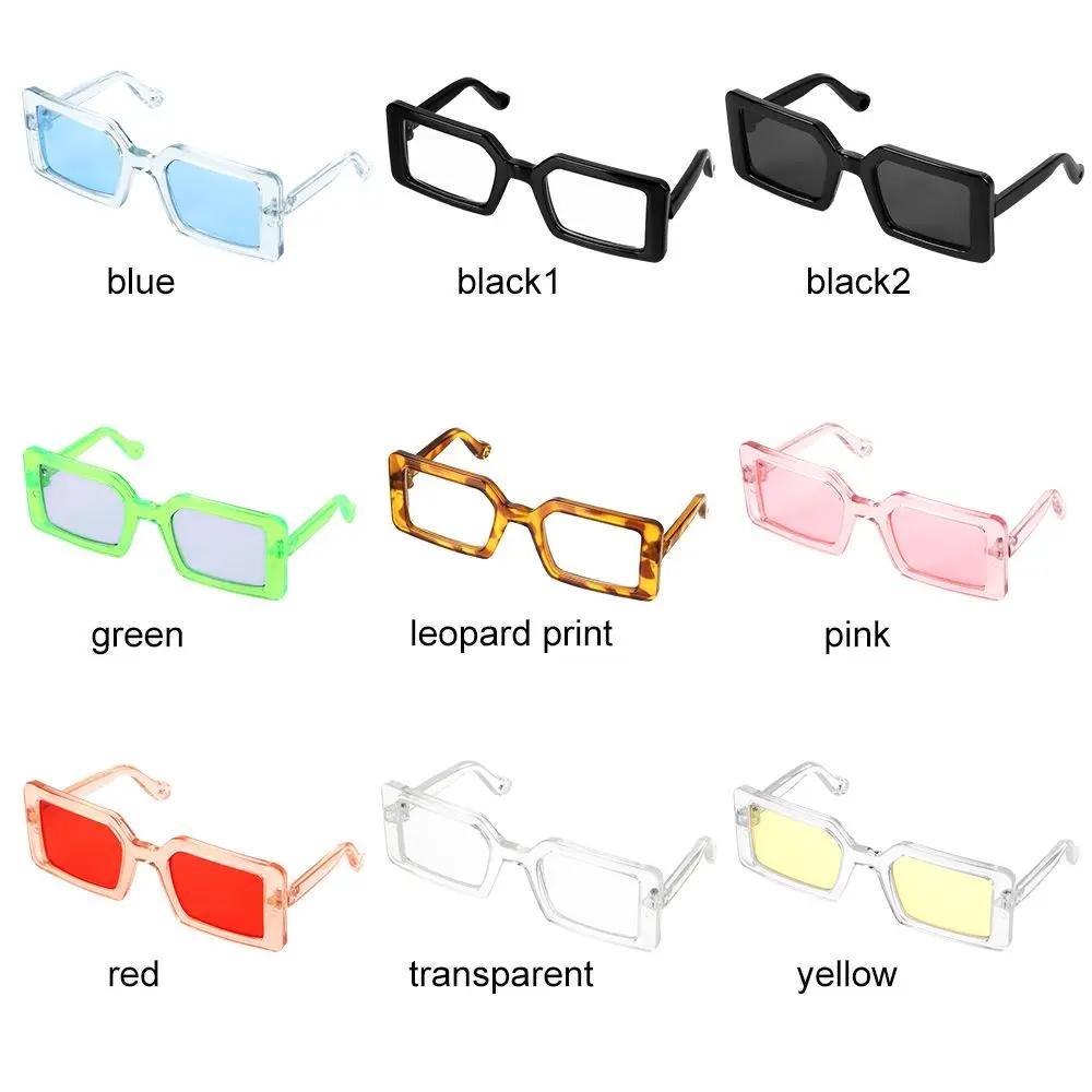 Lunettes de soleil à beurre miniatures pour animaux de compagnie, monture carrée, accessoires Blythe