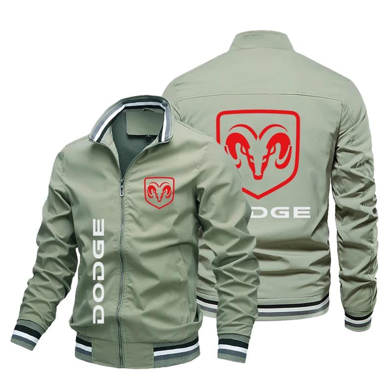 Dodge Logo Cars Summer nouvelle veste bomber décontractée pour hommes, ultra-fine, à fermeture éclai