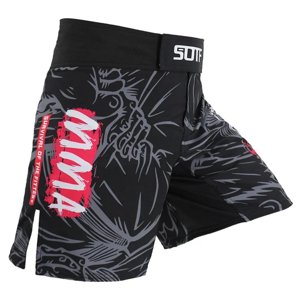 MMA Jujitsu combat grappin hommes pantalons de boxe kickboxing MMA shorts courts tigre Muay Thai sho