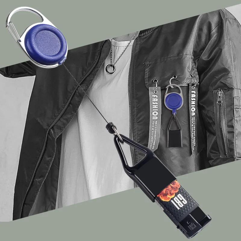 Porte-clés rétractable en Silicone, briquet, manchon de protection, laisse, Clip de rangement sûr, a