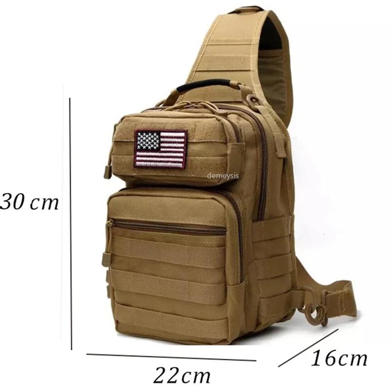 Sac de poitrine tactique, sacoches à bandoulière simple, sac à dos de voyage de Camouflage en plein 