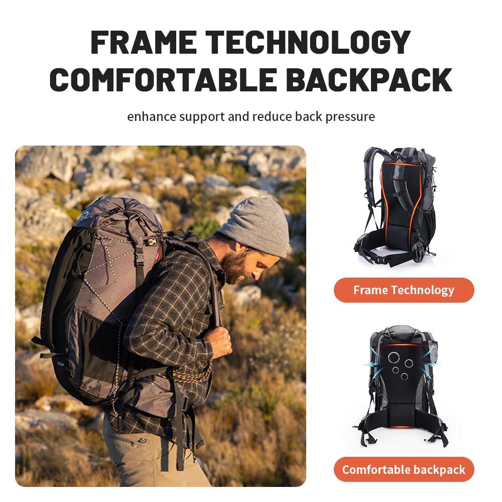Natureifa-Sac à Dos de Randonnée pour Sports de Plein Air, Grande Capacité, Design Ergonomique, Camp