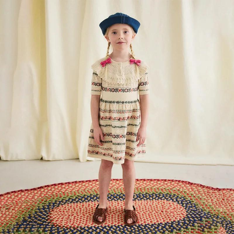 Robe d'été pour enfants, haut de style ferme MP pour filles, ensemble haut de l'industrie lourde, co