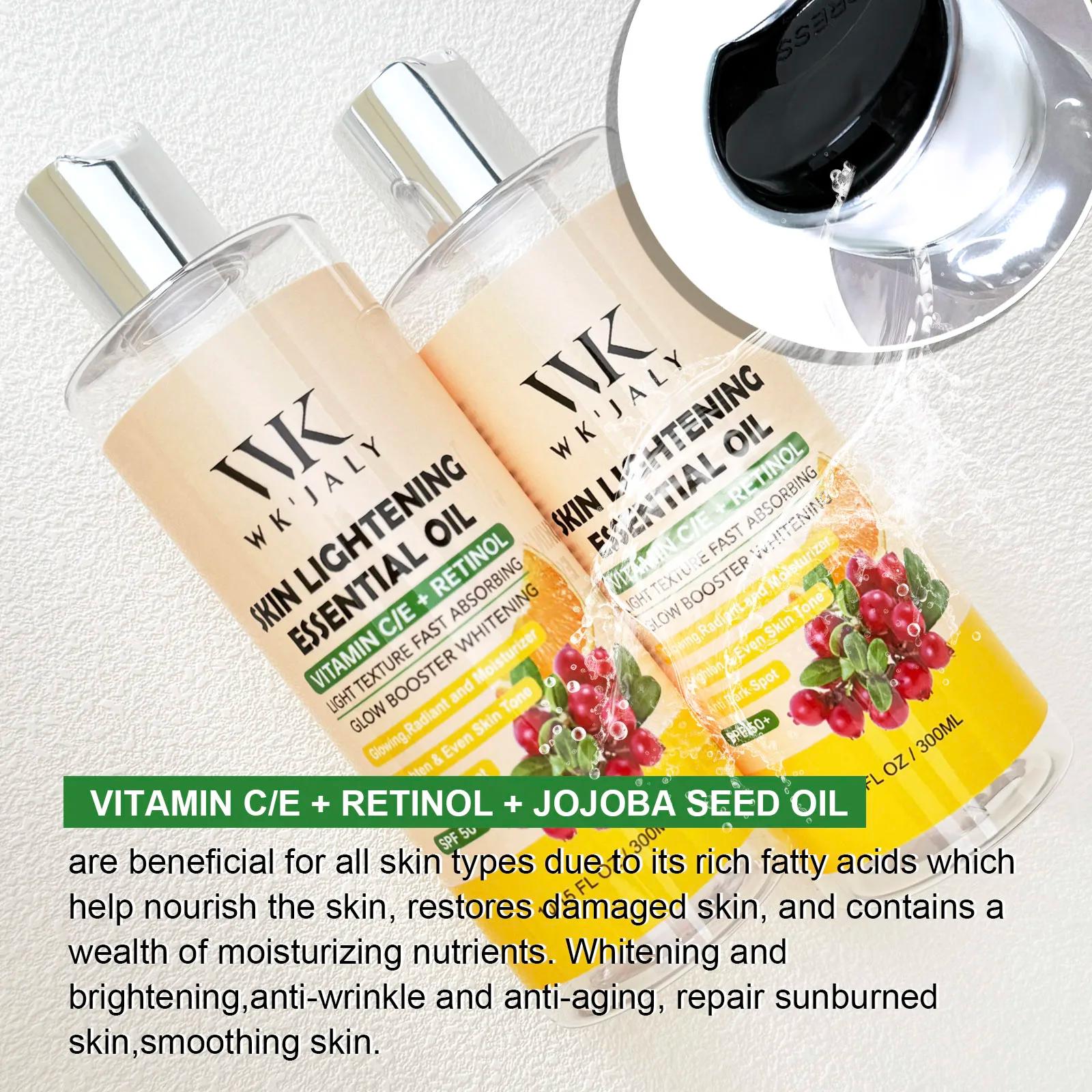 Huile corporelle éclaircissante WK JALY, élimine les taches brunes, booster d'éclat, peau lisse et p