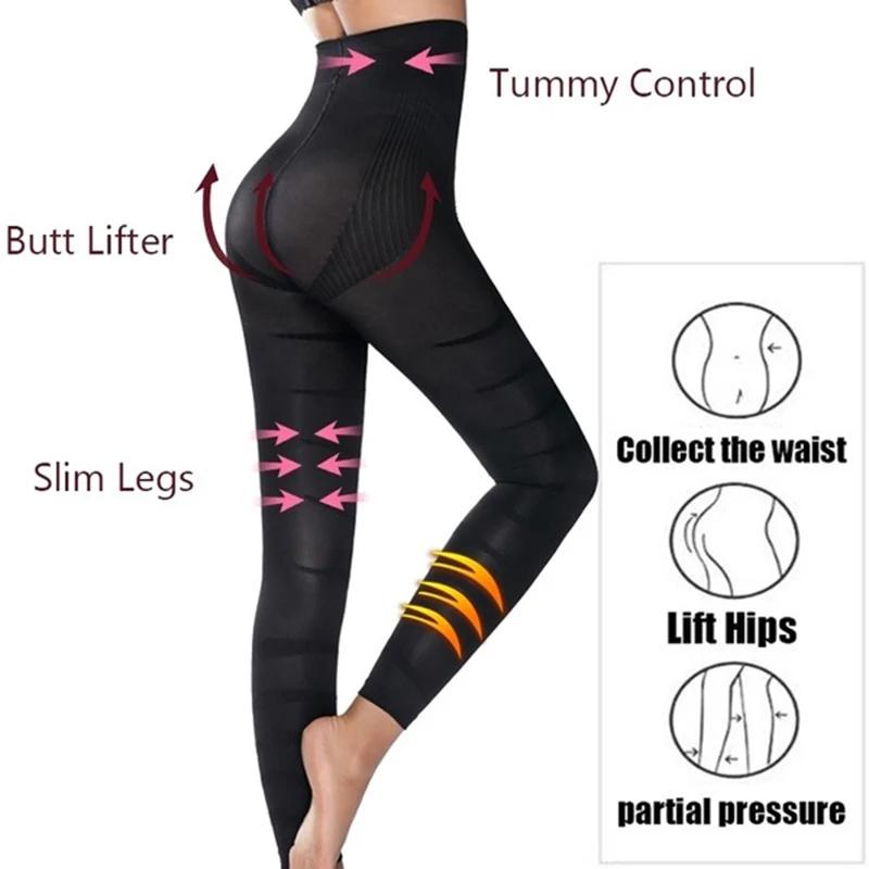 Leggings taille haute pour femmes, sculpture, contrôle ferme des jambes, ventre plat, slim, collants