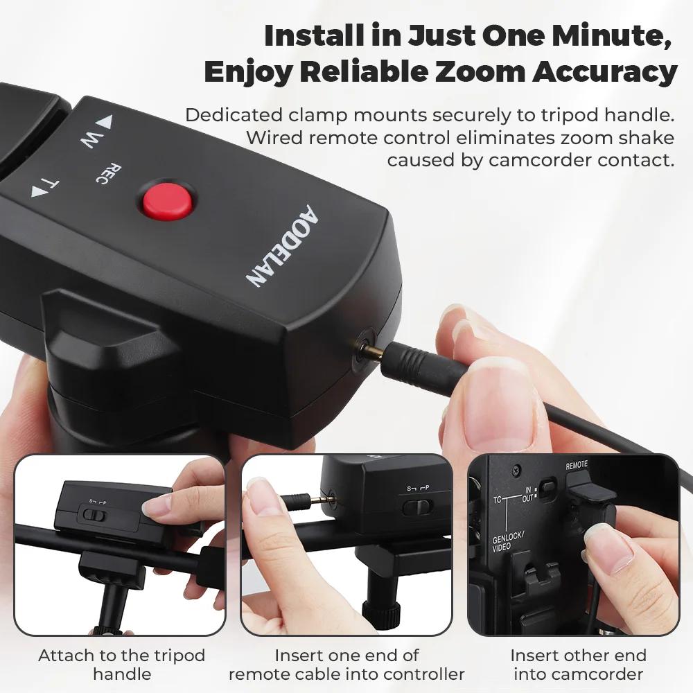 AODELAN caméscope Zoom contrôleur Zoom/enregistrement vidéo télécommande avec câble 2.5mm pour appar