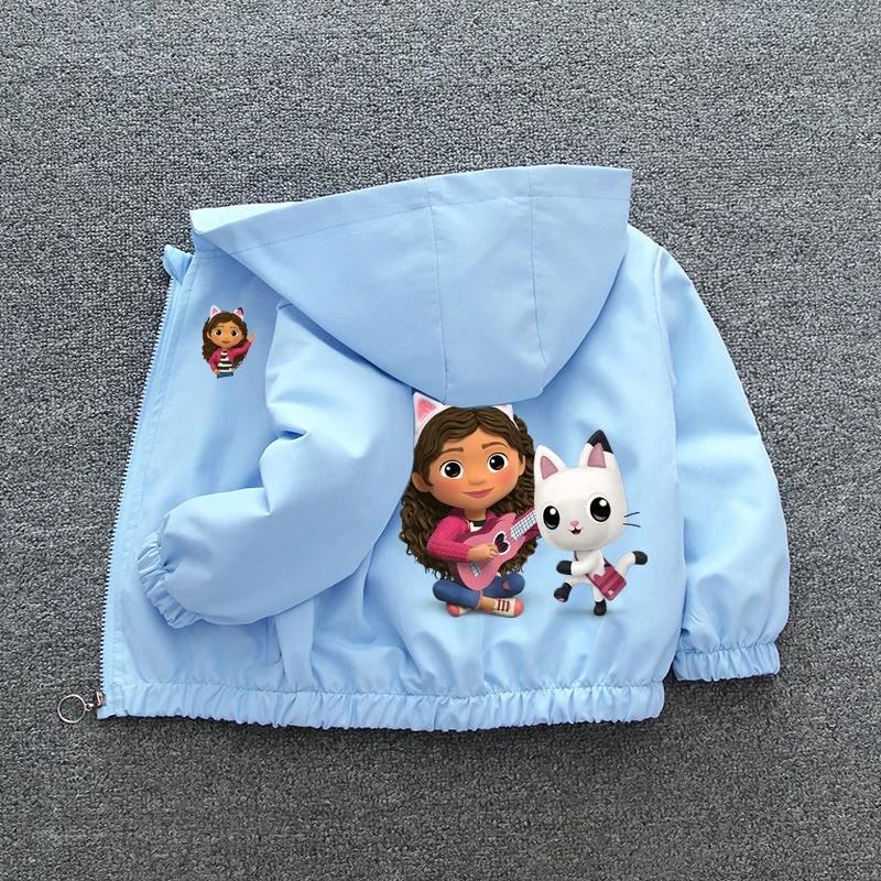 Veste à capuche Gabby's Dollhouse pour filles, collection Printemps 2026, manteau décontracté à ferm
