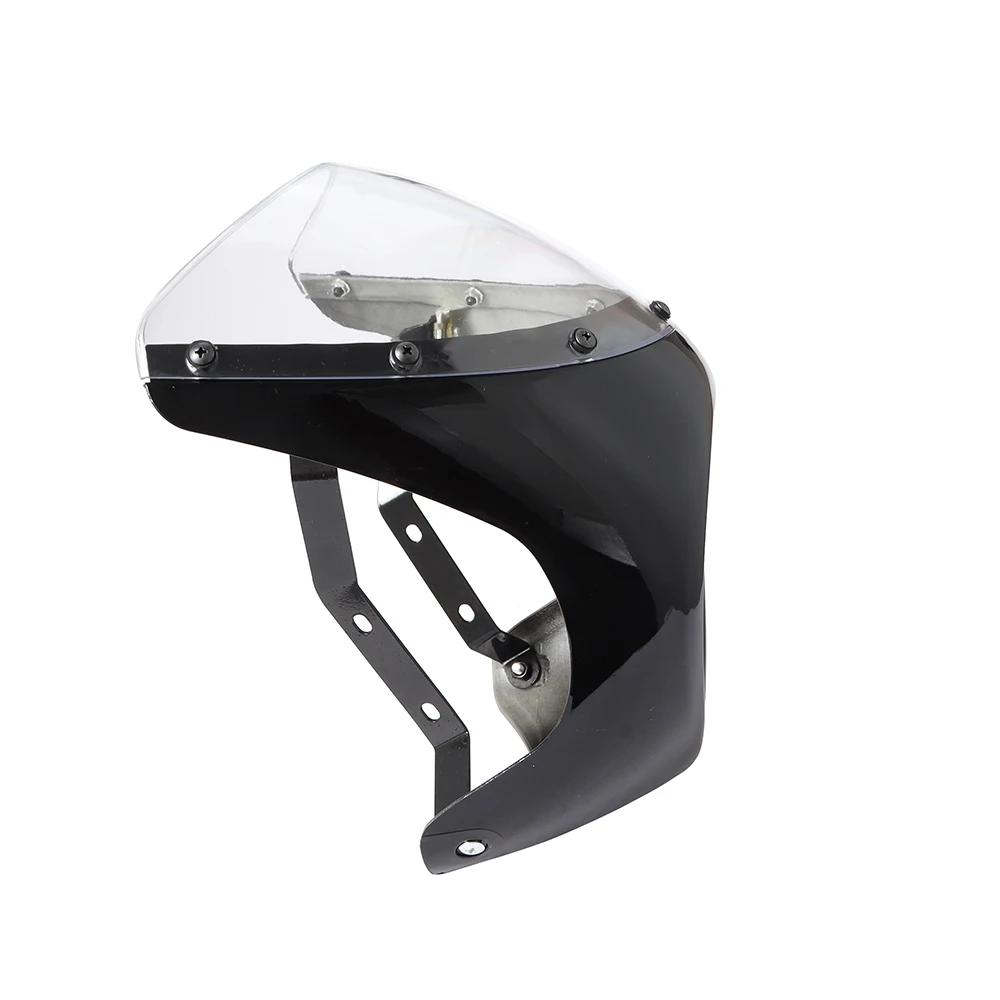 Pare-brise de carénage de phare avant de moto rouge/blanc pour café Racer Honda universel 7 pouces/1