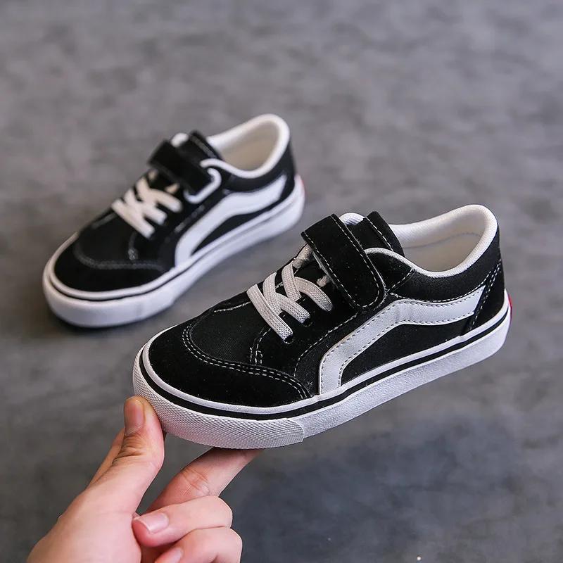 Chaussures en toile pour enfants, chaussures de planche pour garçons, nouveau filet rouge, basses, m