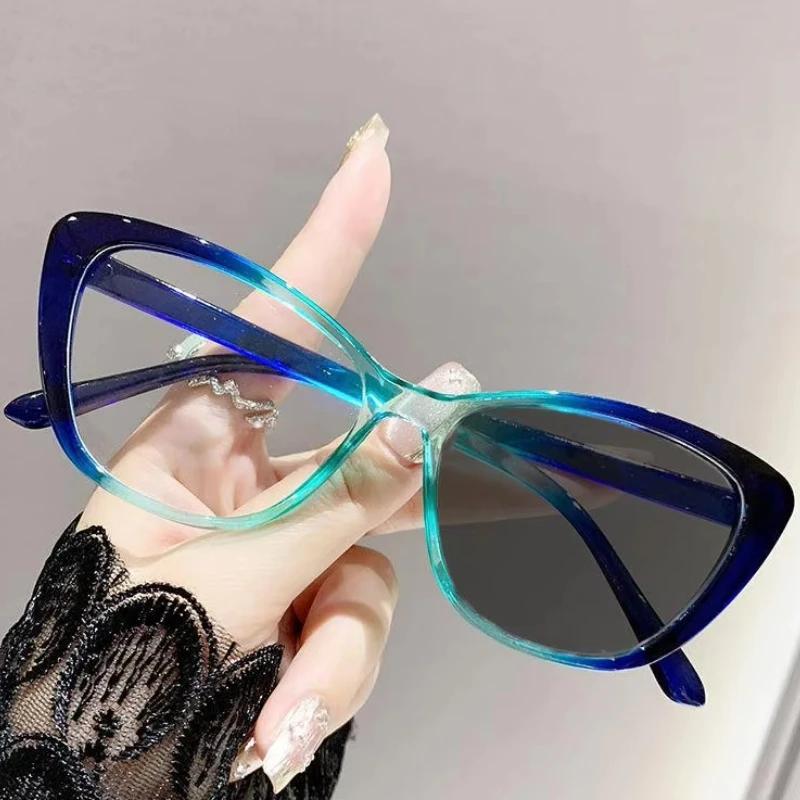 Lunettes de myopie photochromiques d'extérieur pour femmes, unisexe, Vintage, œil de chat, moins dio