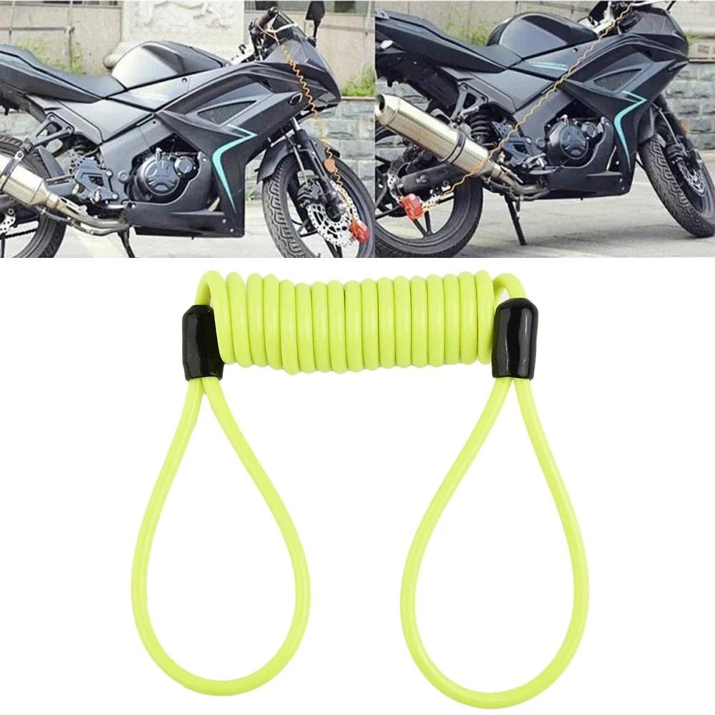 Serrure de câble à ressort de vélo de 1.2m, corde antivol, alarme, disque de verrouillage pour moto/