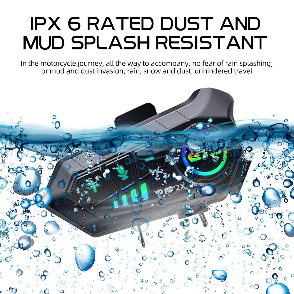 Kebidumei YP10 Bluetooth casque de Moto Interphone 300M Intercomunicador sans fil 2000Mah Moto talki