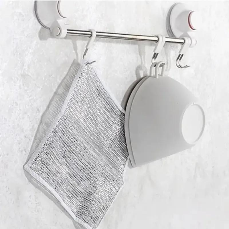 Chiffon à vaisselle en fil métallique, torchon multifonctionnel anti-rayures pour livres, cuisine, H