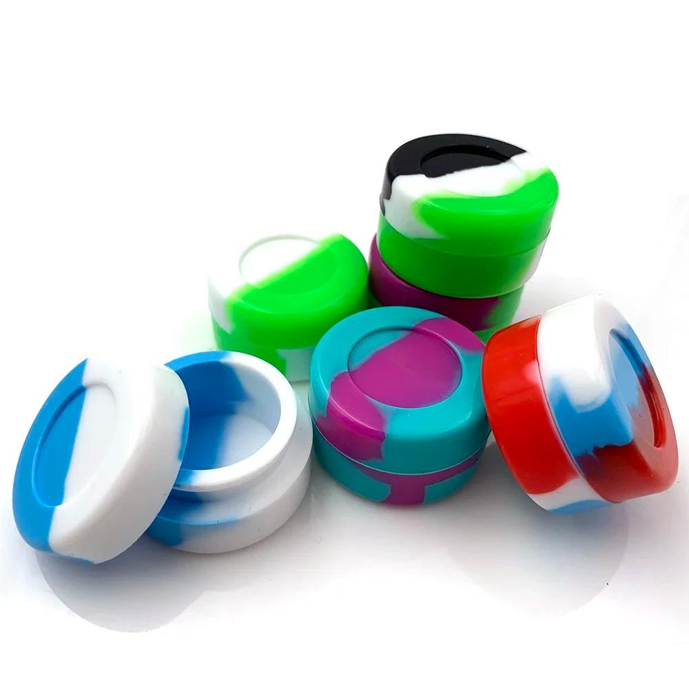 Conteneur en Silicone 2ML 3ML 5ML, boîte de rangement, mélange de couleurs, conteneurs concentrés an
