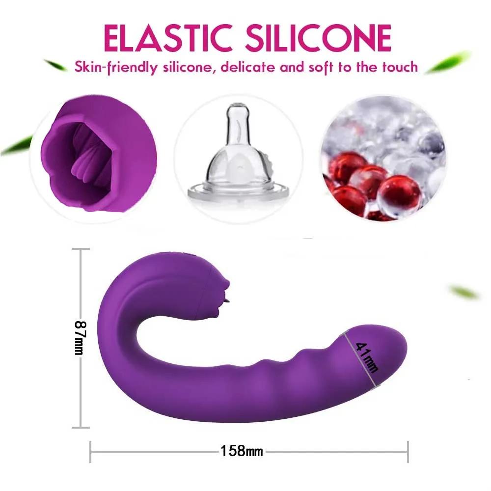 Vibromasseur rotatif 3 en 1 pour femme, gode vibrant pour lécher le clitoris, UNIS issement du point