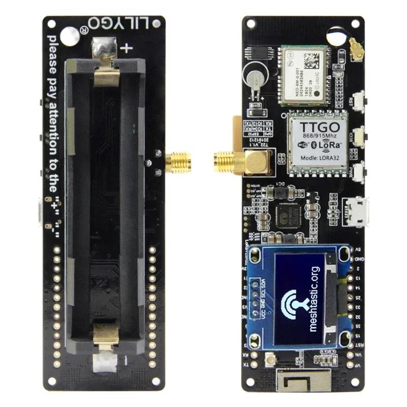 LICircGO®TTGO Meshtastic T-Beam V1.1 ESP32 433/868/915/923Mhz WiFi BT ESP32 GPS NEO-6M SMA 18650 sup