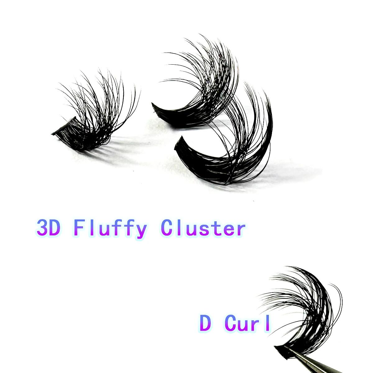 54 rangées 30D-100D 5D grappes de cils épais moelleux 9-16mm mélange vaporeux Extensions de cils ind