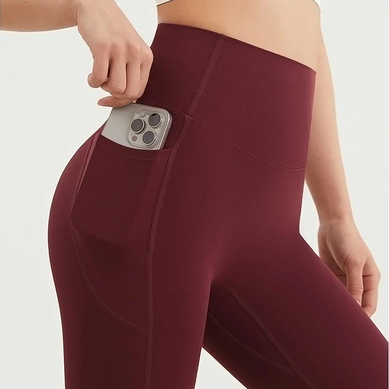 Leggings de Yoga taille haute pour femmes, doux avec poches, collants de Sport, Fitness, pantalons é