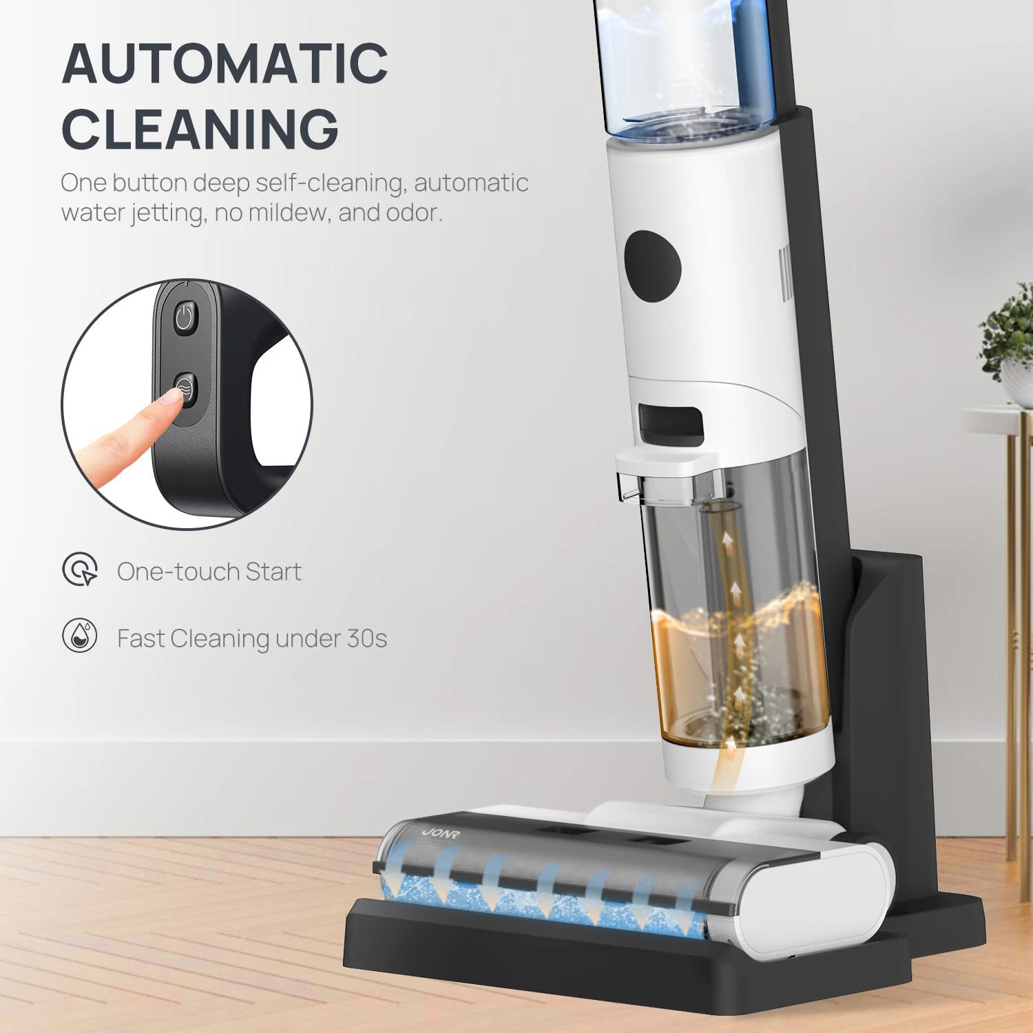 JONR ED12-Aspirateur Intelligent Sans Fil à Sec, Nettoyeur de Sol/Vadrouille à Eau
