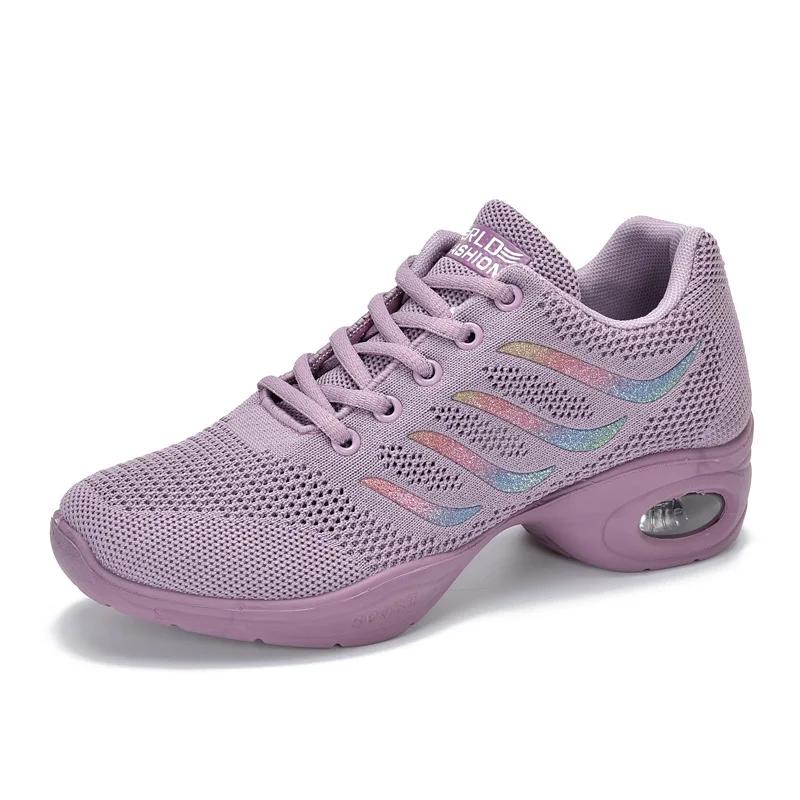 Chaussures de danse femme dames moderne semelle souple Jazz baskets maille respirant léger femme dan
