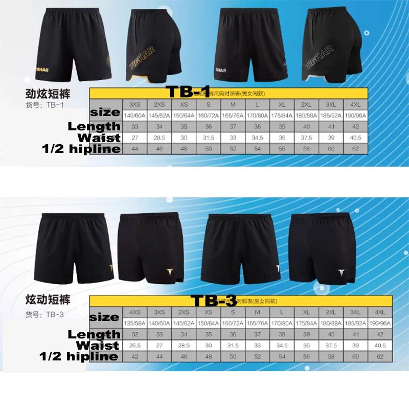 Tibhar short de tennis de table TB-1 TB-3 TB-12 pantalon de sport respirant vêtements de tennis de t