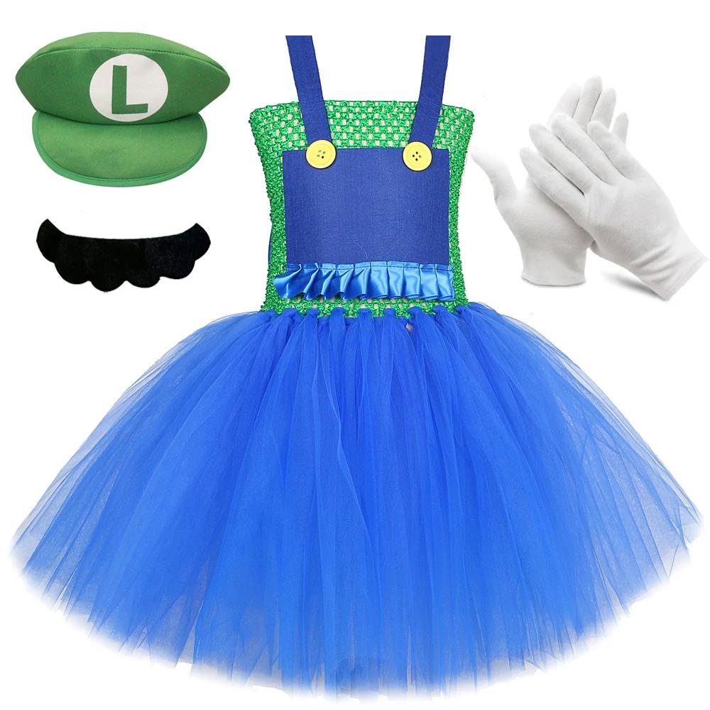 Costumes Super Bros pour Bol, Tenue d'Anniversaire et d'Halloween pour Enfants, Robe Tutu Rick de De