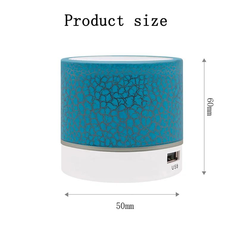 Nouveau Mini Portable Voiture Audio A9 Éblouissant Crack LED Sans Fil Bluetooth 4.1 Subwoofer Haut-P
