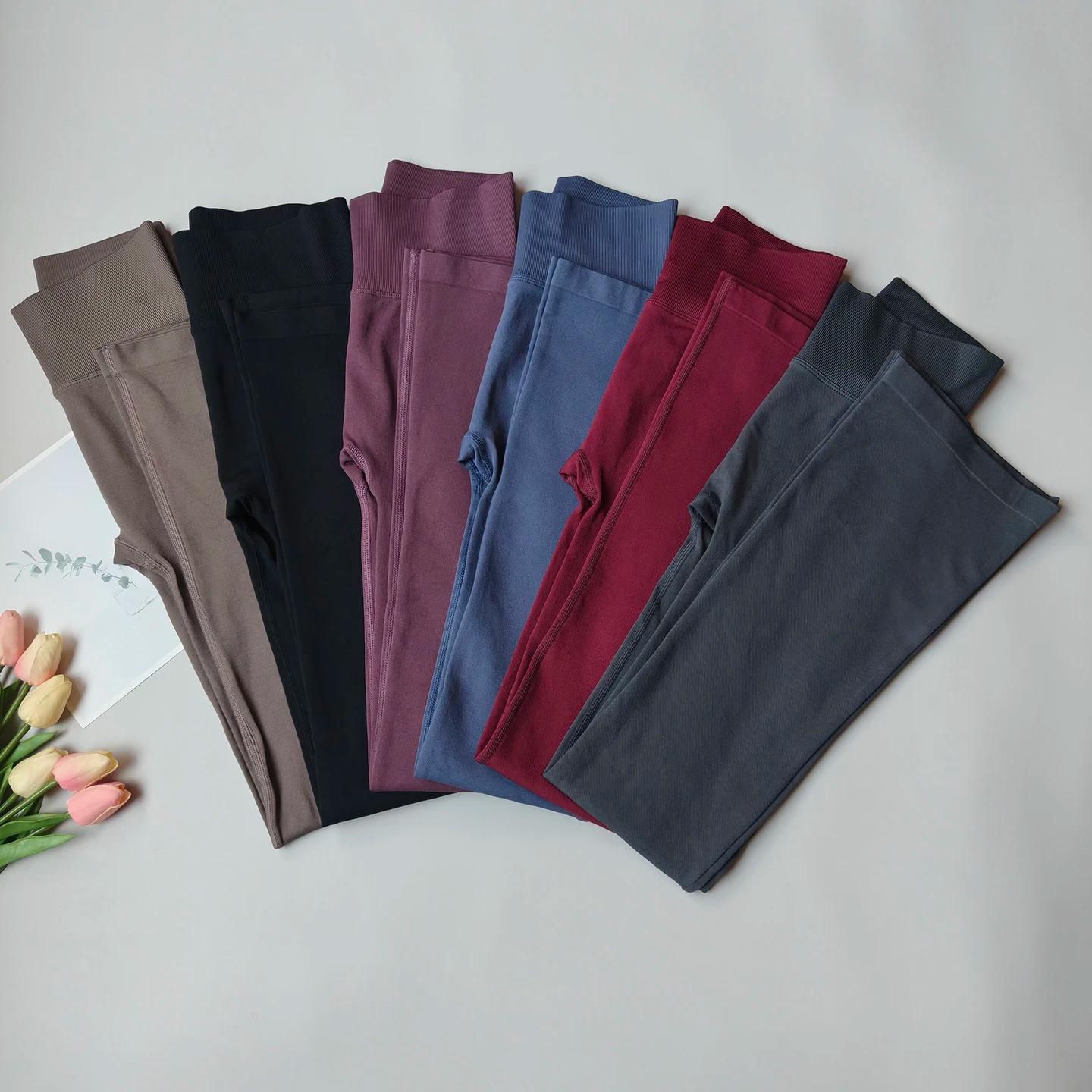 Leggings de Yoga évasés taille haute sans couture, pantalons de Fitness à cloche pour femmes, Leggin