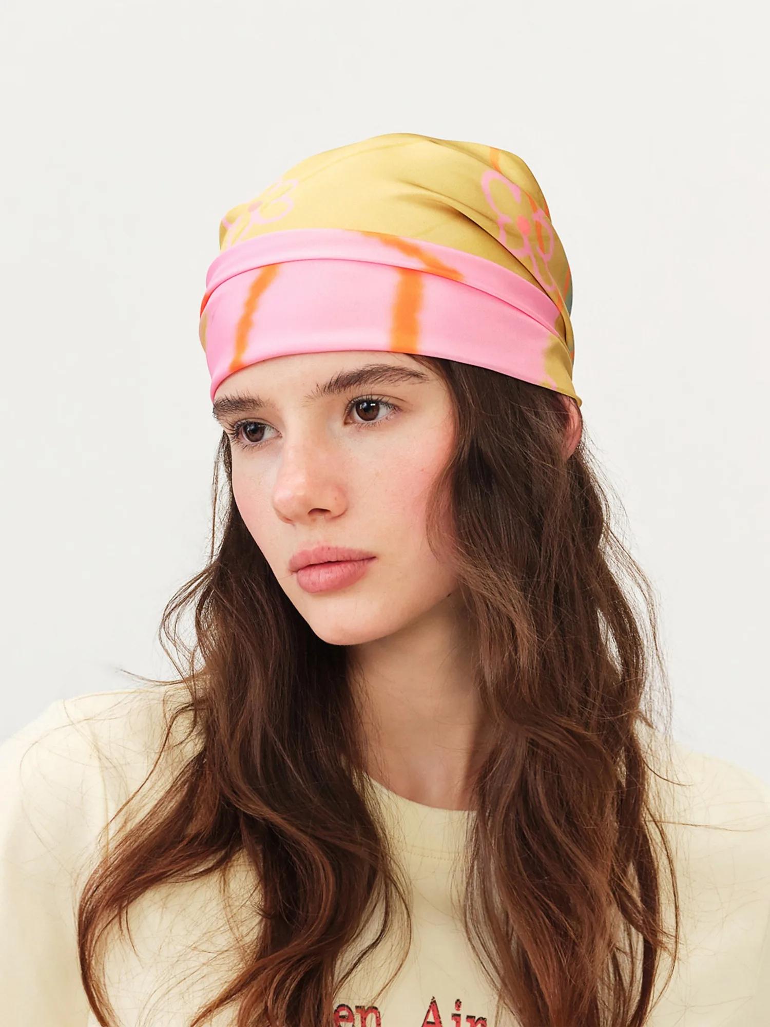 FSLE 2026 Écharpe Carrée d'Été pour Femme à Motif Cœur - Accessoire Cheveux Polyvalent et Foulard Lé