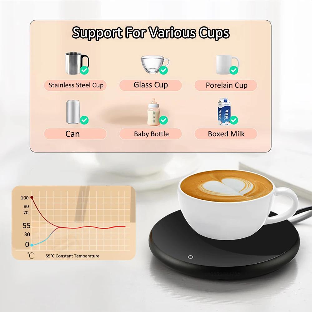 Chauffe-tasse thermostatique USB, coussin chauffant, chauffe-tasse, lait, thé, eau, bureau à domicil