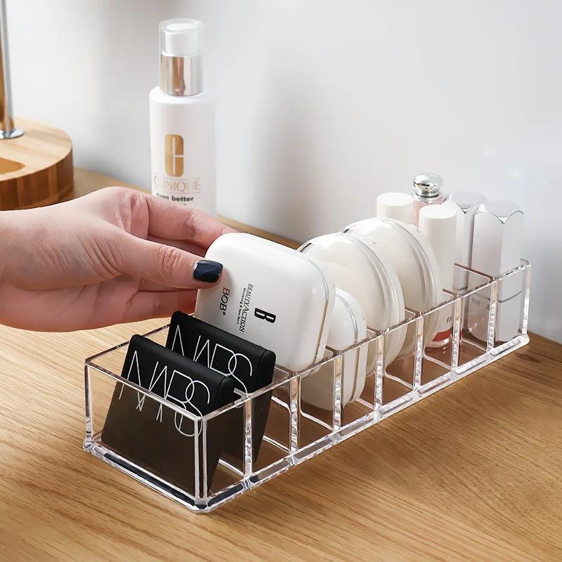 Boîte de rangement transparente en acrylique pour cosmétiques, porte-maquillage, organisateur de maq