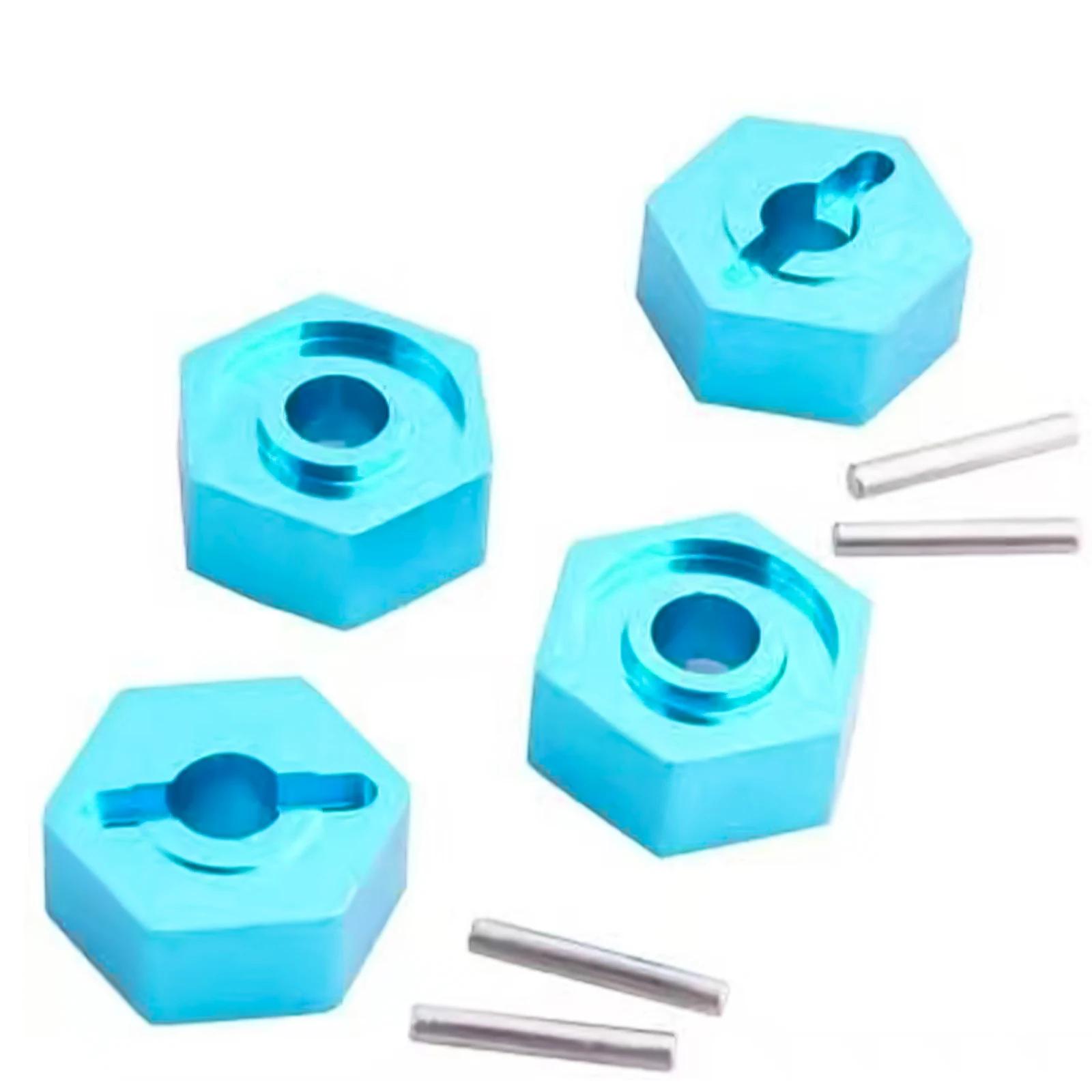 Moyeux hexagonaux de roue de mise à niveau de voiture RC 1/16, 12mm, avec broches d'essieu, pour Tra