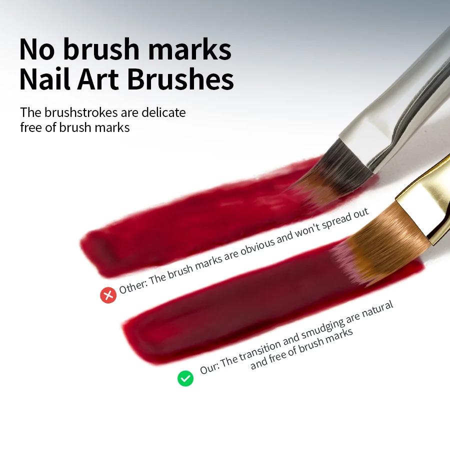 RSNAIL 1/2/5 pièces pinceau pour Nail Art élasticité brosse de balayage bricolage dégradé Nail Art p