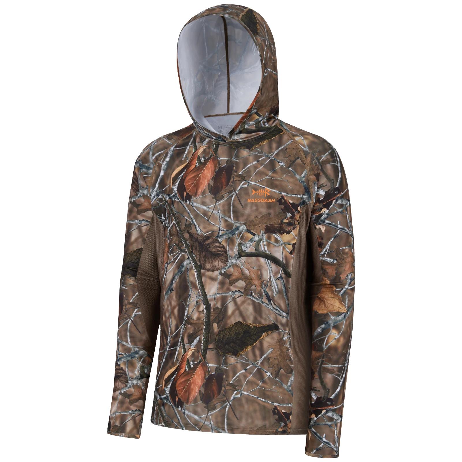 Basssdspatule-Sweat à capuche camouflage de chasse pour homme, chemise de pêche à manches longues av