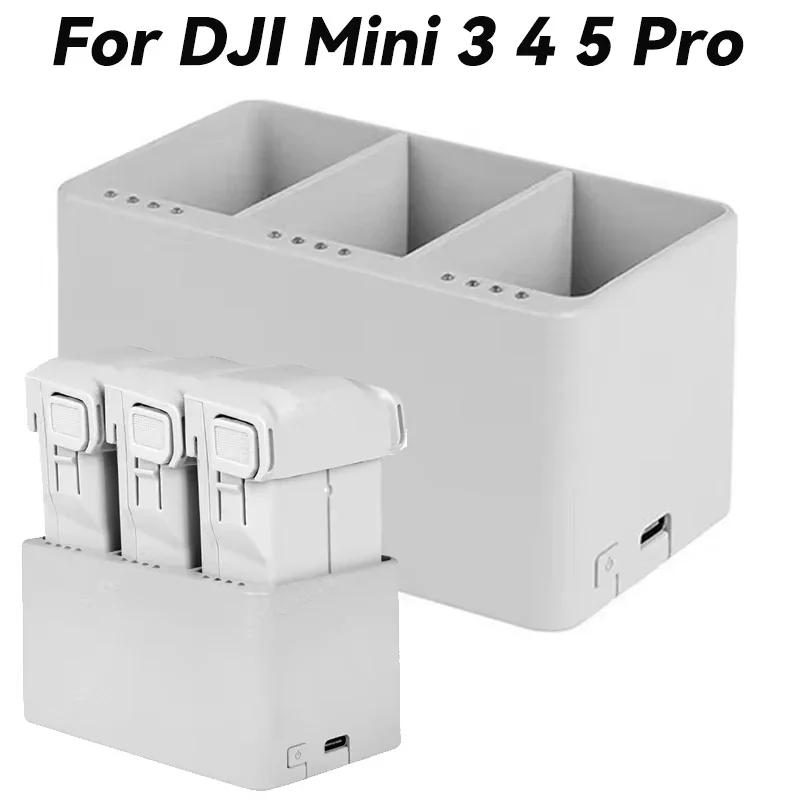 Hub de charge bidirectionnel à trois canaux pour DJI Mini 5 Pro/Mini 4 Pro/Mini 3 Pro, chargeur de b