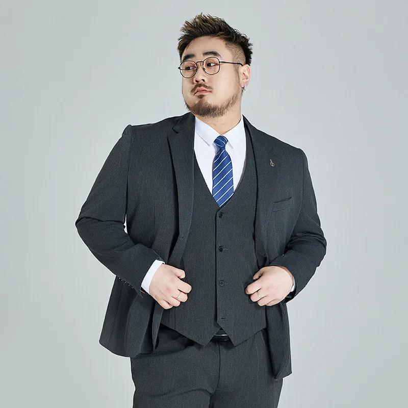 Costume élastique grande taille Shanxi pour mariage, tenue formelle pour le témoin et le marié, ense